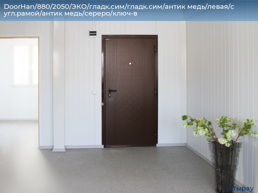 DoorHan/880/2050/ЭКО/гладк.сим/гладк.сим/антик медь/левая/с угл.рамой/антик медь/сереро/ключ-в, atyrau.doorhan.ru